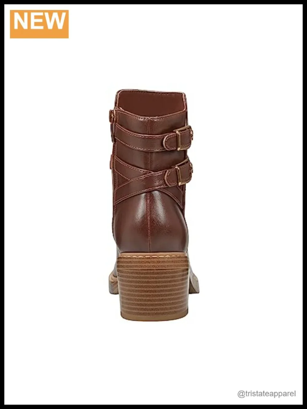 Women's Ankle Boots Mid Block Heel Almond Toe Zip Closure